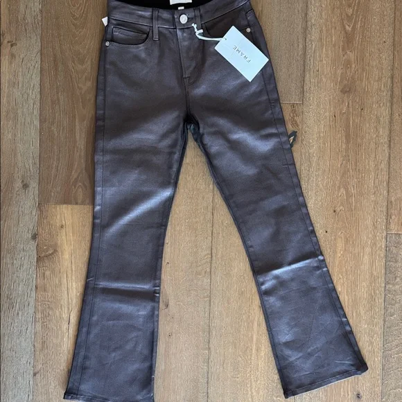 🍁Frame Denim Shimmering Brown Pants - Picture 2 of 9